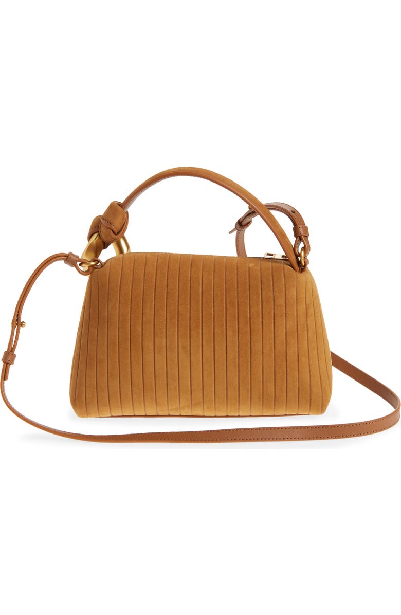 JW Anderson Small Corner Stripe Nubuck Leather Top Handle Bag, Alternate, color,
