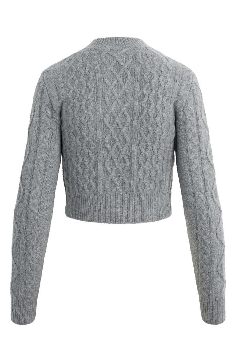 Favorite Daughter The Eleanor Merino Wool & Cashmere Blend Crop Cardigan, Alternate, color, Heather Grey
