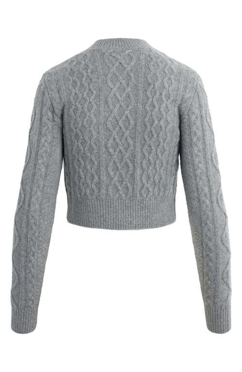 Favorite Daughter The Eleanor Merino Wool & Cashmere Blend Crop Cardigan In Gray