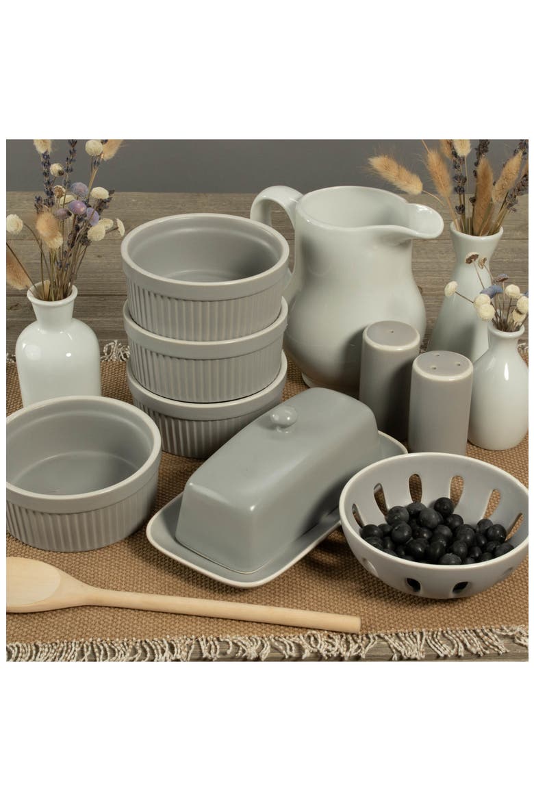 7-Piece Stoneware Tabletop Set, Alternate, color, STONE