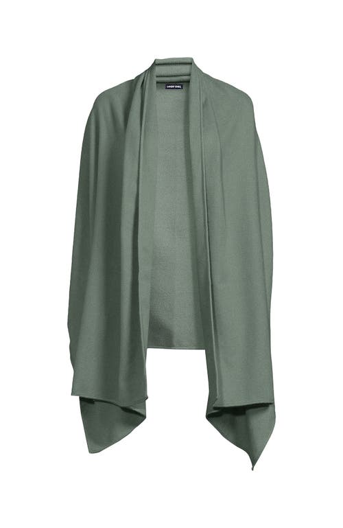 Lands' End Cashtouch Shawl Wrap In Green