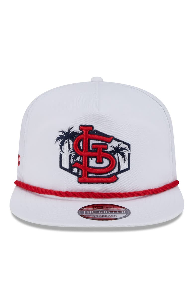 New Era Men's New Era White St. Louis Cardinals 2025 Spring Training Palm Golfer Snapback Hat, Alternate, color,