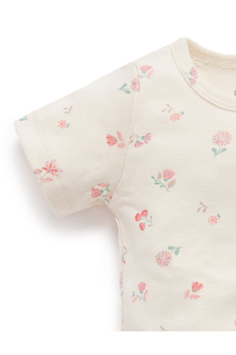 2 Pack Short Sleeve Ribbed Bodysuit Floral, Alternate, color, Emilia Print