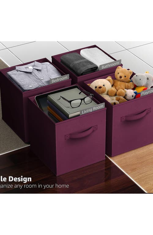 Sorbus Collapsible Storage Cube In Pastel Purple