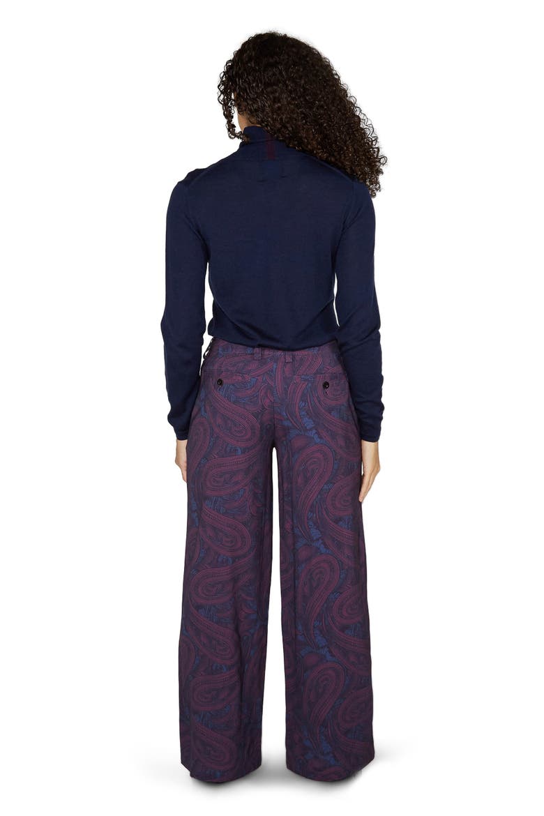 Phoebe Wide Leg Tailored Pant, Alternate, color, Badalona Plum