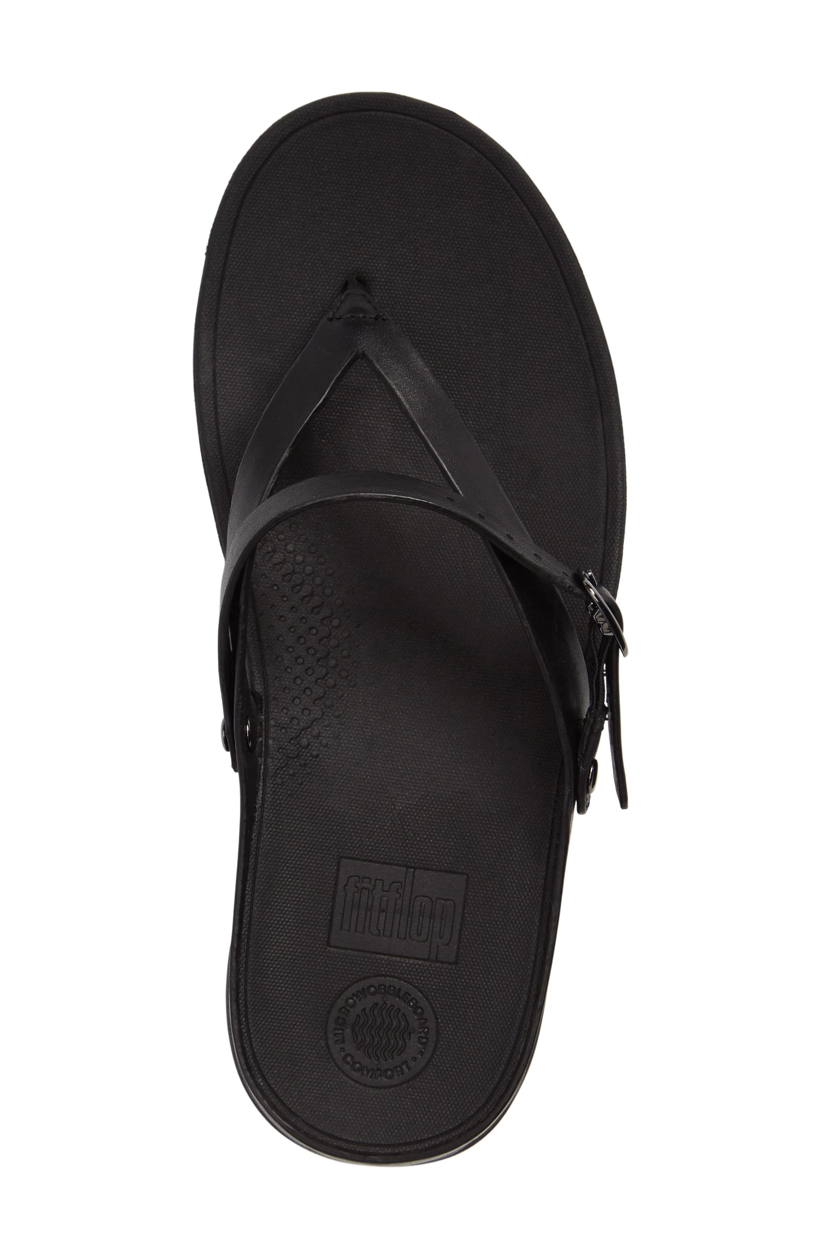 FitFlop Flip Sandal, Alternate, color, All Black Leather
