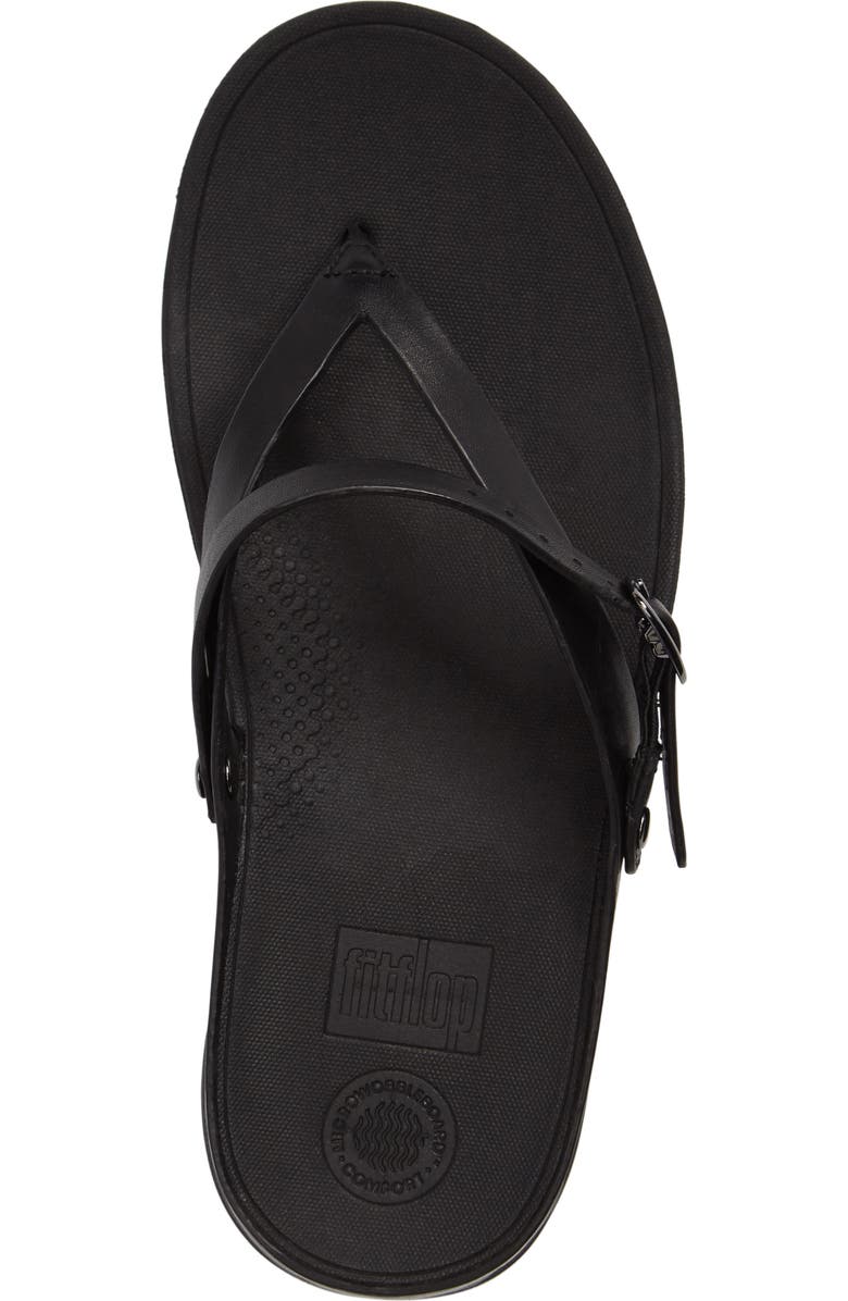 FitFlop Flip Sandal, Alternate, color, All Black Leather