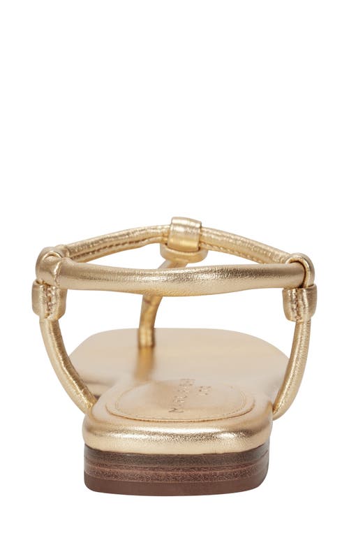 Marc Fisher Maycee Ankle Strap Sandal In Metallic Gold
