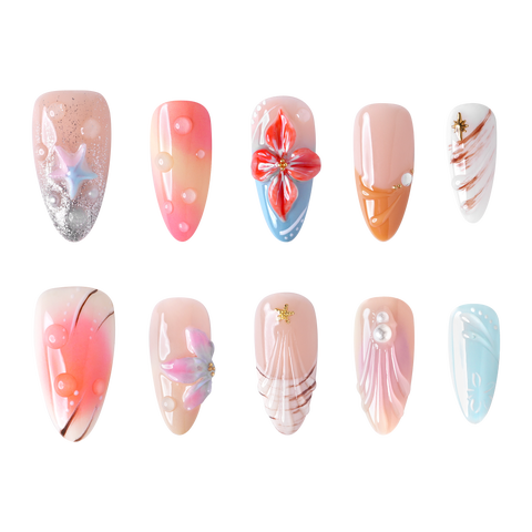 Maui - Medium Almond Press-on Nails