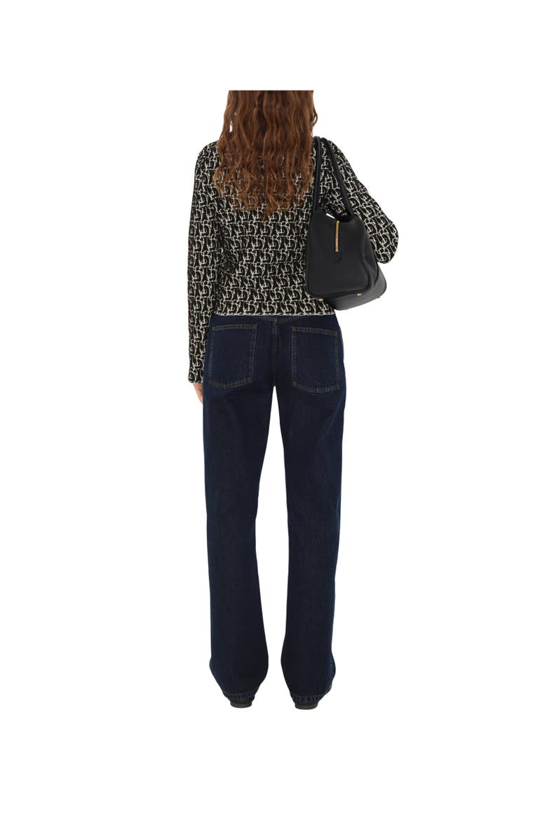 Burberry B Charm Wool Blend Sweater, Alternate, color, Black