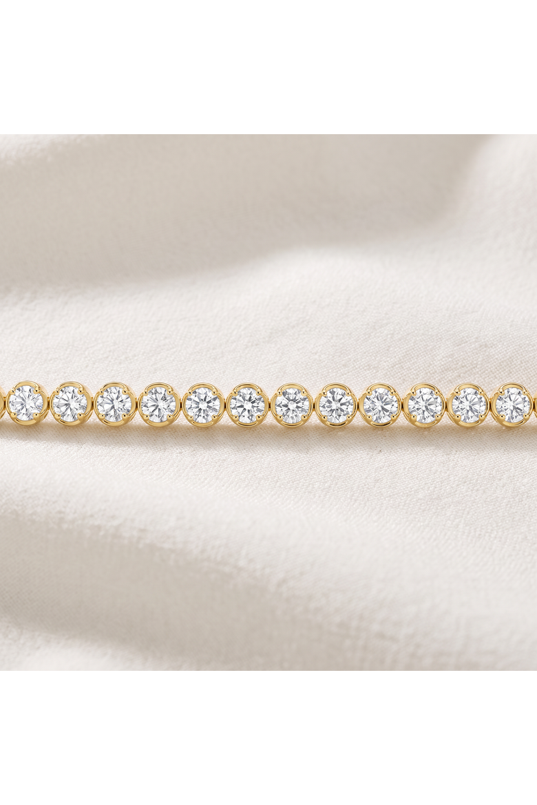 8.80Ct Diamond Angelica Tennis Bracelet 14k Gold 7" Lab Grown, Alternate, color, 14k Yellow Gold