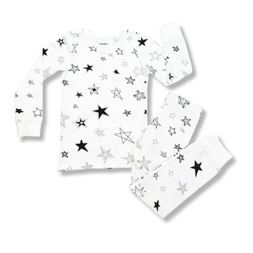 Norani Kids Organic Two-piece Pajama Set In Stars