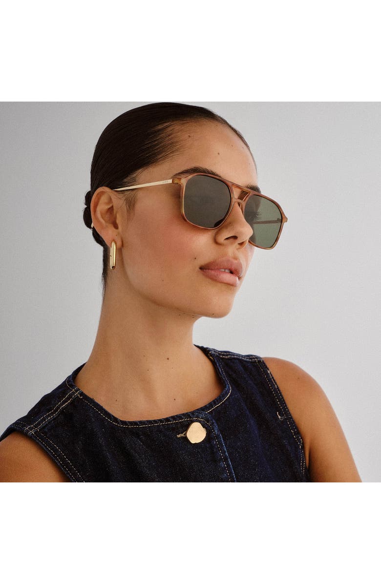 AIRE Cusp 55mm Aviator Sunglasses, Alternate, color, Vintage Tort / Gold / Khaki