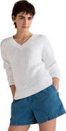 Haven Well Within Cotton Blend Tape Yarn V-Neck Sweater
