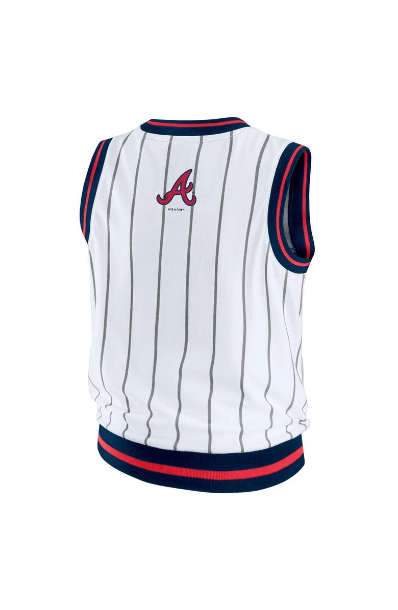 WEAR by Erin Andrews Women's WEAR by Erin Andrews  White Atlanta Braves Sporty Tank Top, Alternate, color, 