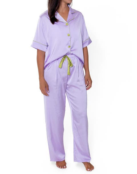 Lavender Silky PJ Pant Set