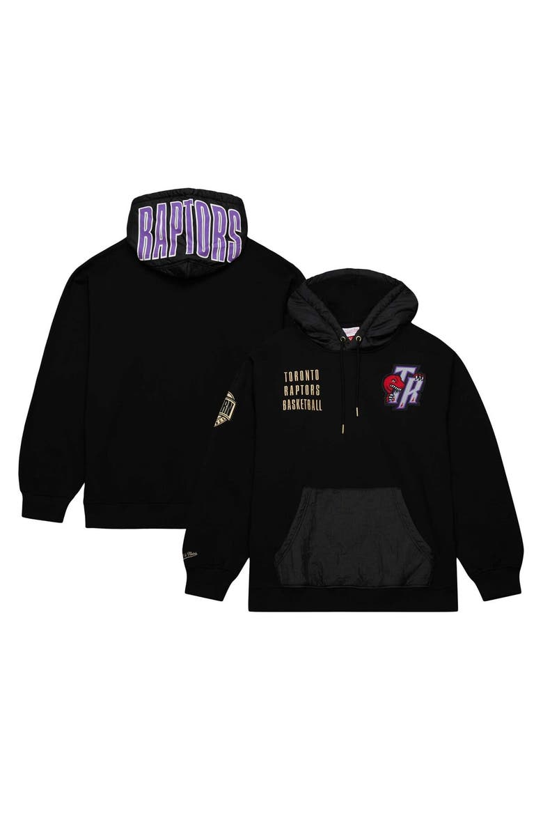 Men's Mitchell & Ness Black Toronto Raptors  Team OG 2.0 Vintage Logo Fleece Pullover Hoodie, Main, color, Black