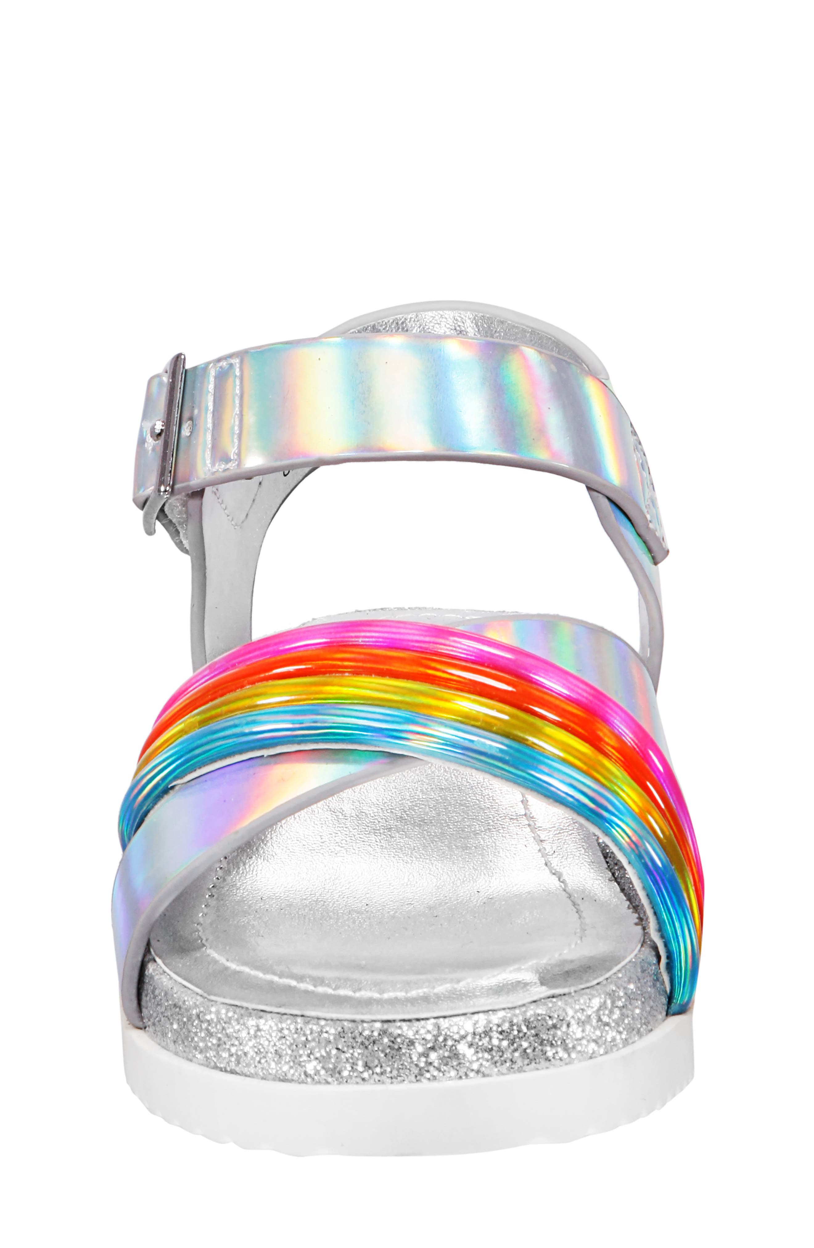 Nina Callysta Metallic Glitter Sandal, Alternate, color, 