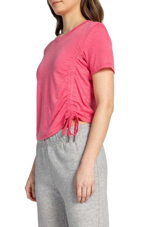 Kyodan Short Sleeved Ruched Top In Red