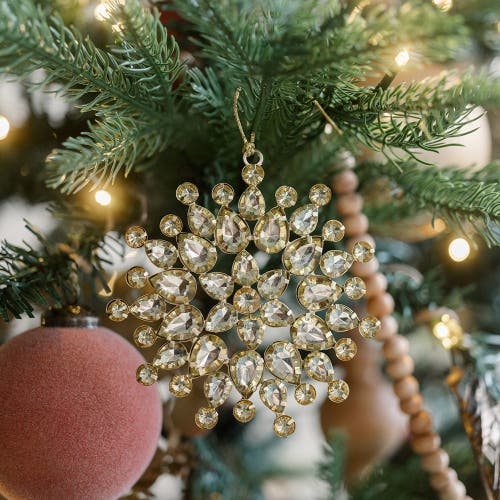 Cg Hunter Beaded Snowflake And Star Christmas Ornaments In Gold