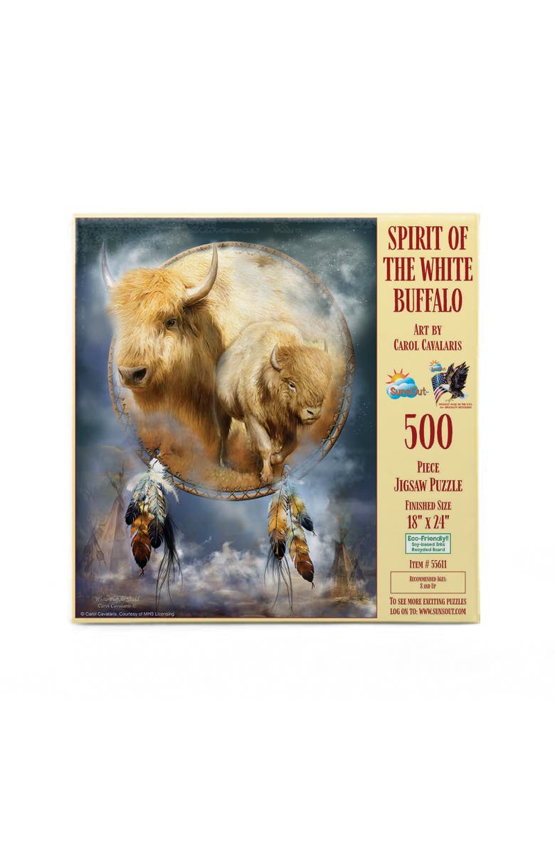 Sunsout Spirit of the White Buffalo 500 piece Jigsaw Puzzle for Adults, Alternate, color, Multicolor