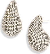Tasha Crystal Pavè Bean Drop Earrings
