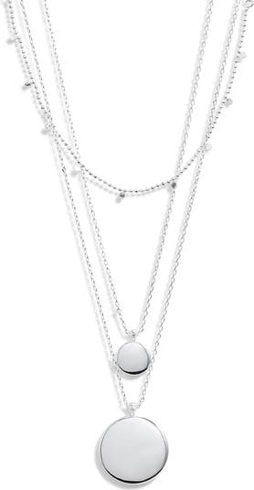 Set of 3 Disc Pendant Necklaces