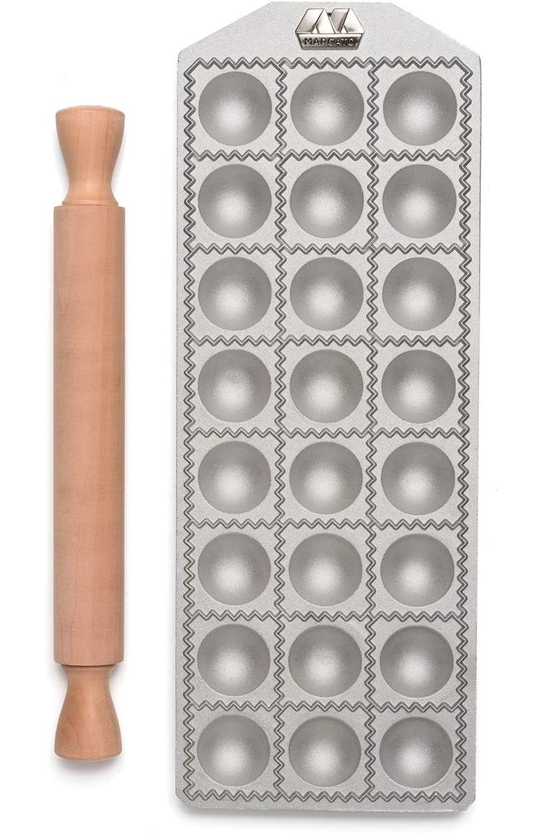 Marcato Ravioli Mold by , Made in Italy, Makes 24 Round Raviolis, 1.5-Inch, Main, color, 
