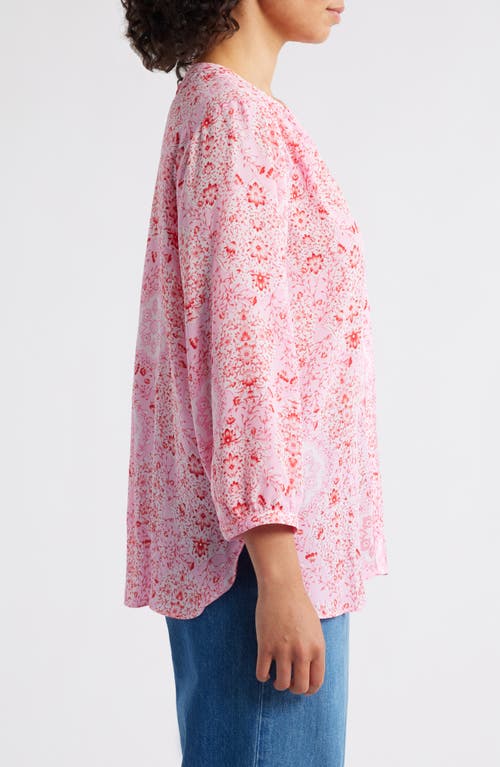 Nydj Pintuck Blouse In Pink