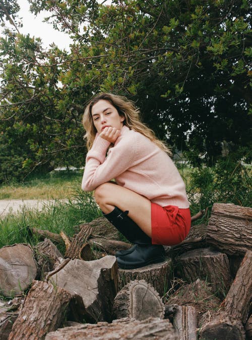 Vir Vita Finn Cashmere Sweater In Pink