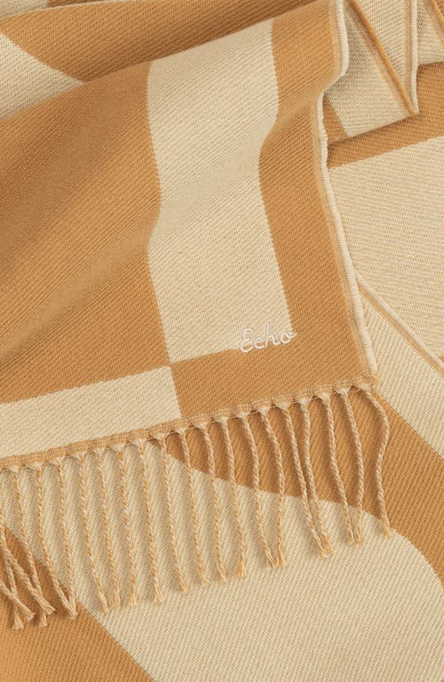 Echo Geo Double Face Jacquard In Brown