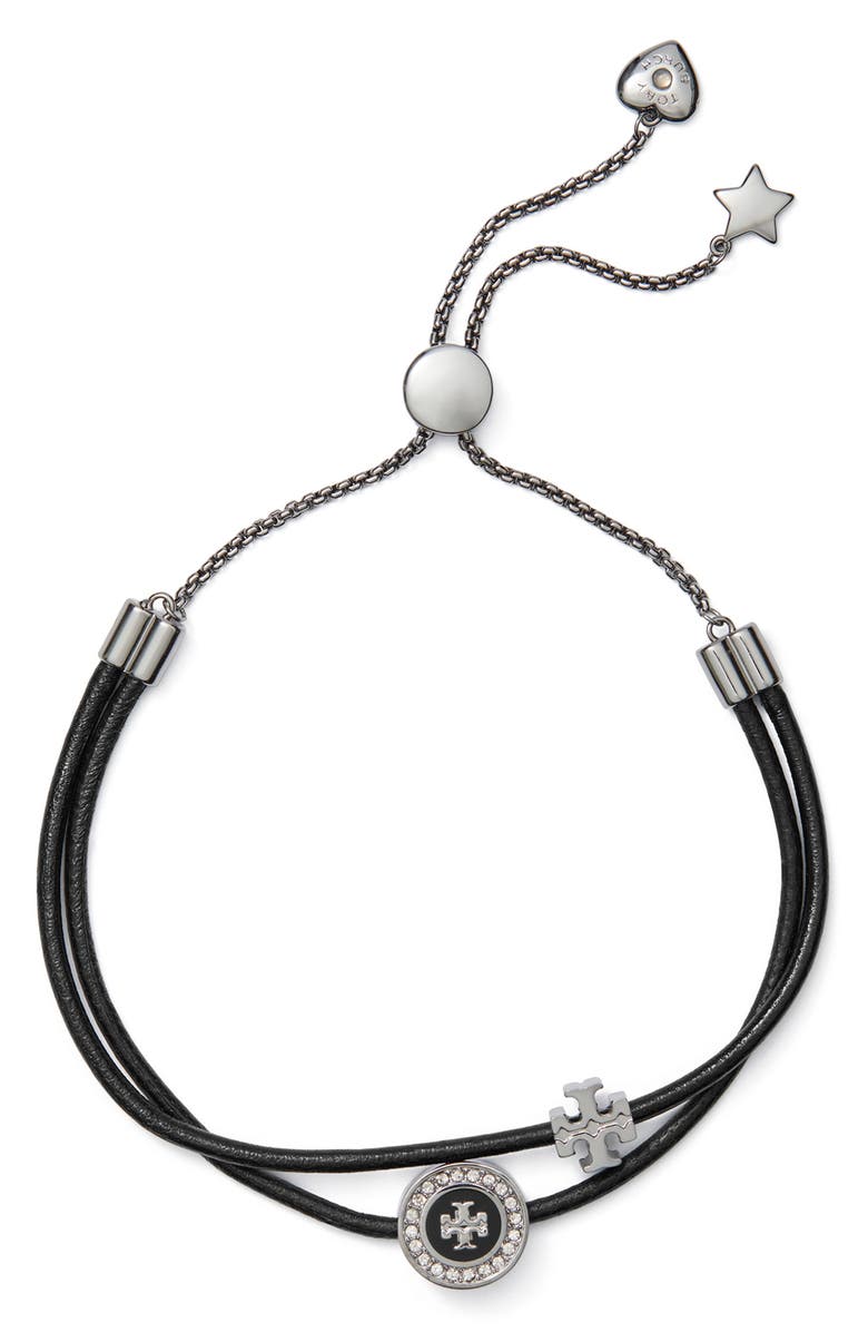 Tory Burch Kira Pavé Enamel Slider Bracelet, Main, color, 