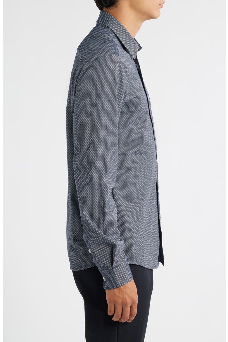Roan Kent Slim Fit Button-Up Shirt, Alternate, color, NAVY