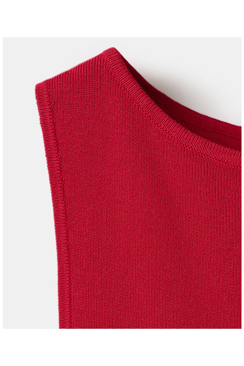Sleeveless Knit Midi Dress, Alternate, color, RED