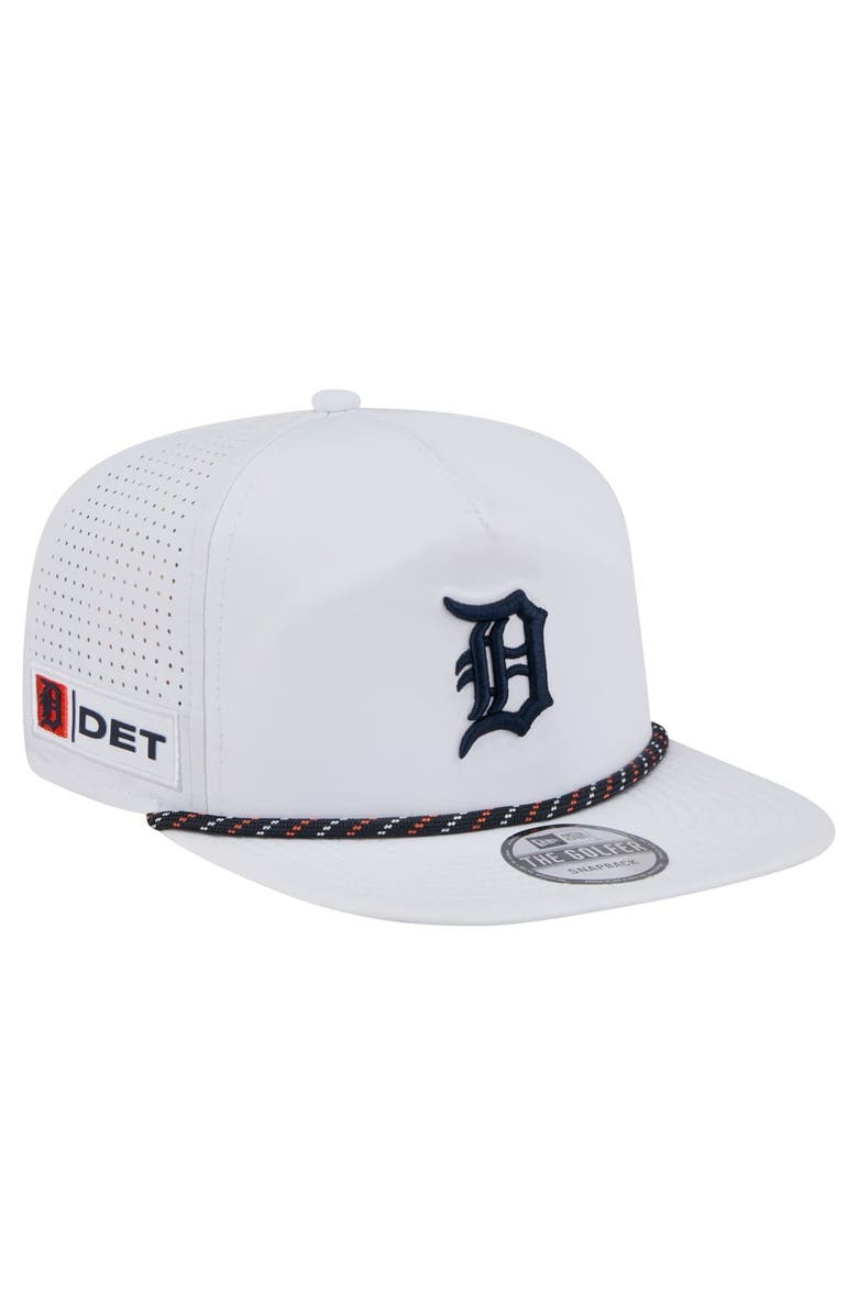 New Era Men's New Era White Detroit Tigers Perforated Golfer Snapback Hat, Main, color, 