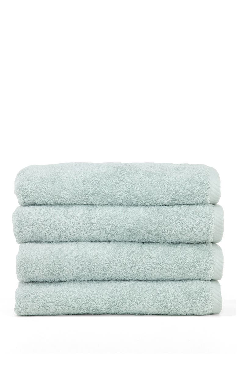 Linum Home Textiles Aqua Blue Soft Twist Hand Towels - Set of 4, Main, color,