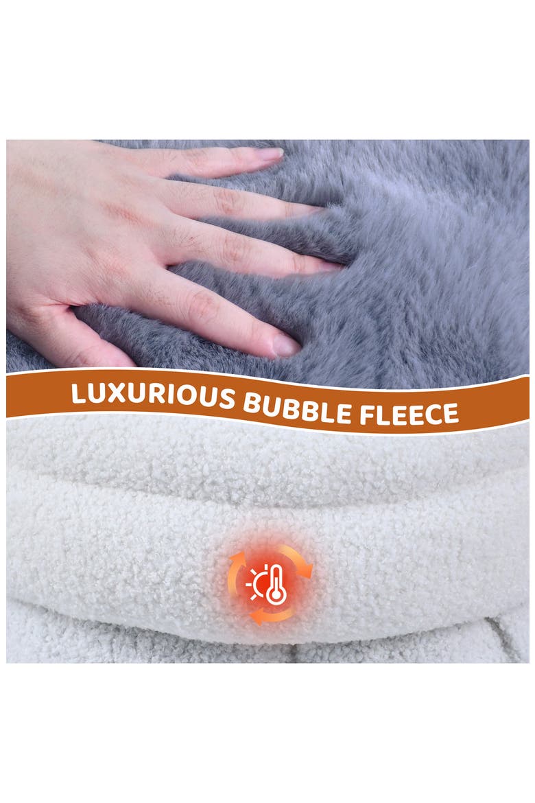Self Warming Pet Cave, Alternate, color, GREY