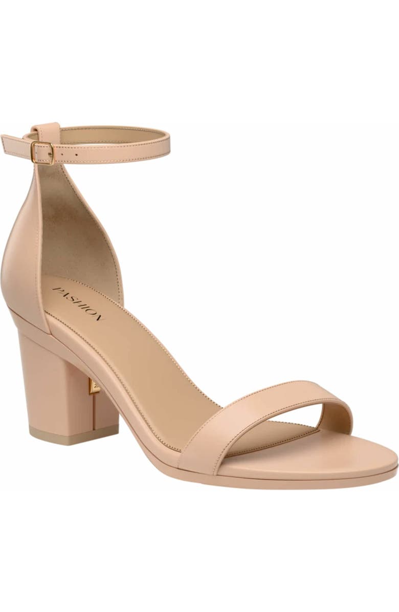 Pashion Footwear The Pashionista 3" Block Heel, Main, color, Sand Leather