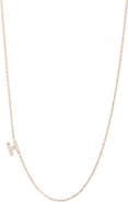 Anzie Love Letter Pavé Diamond Initial Pendant Necklace