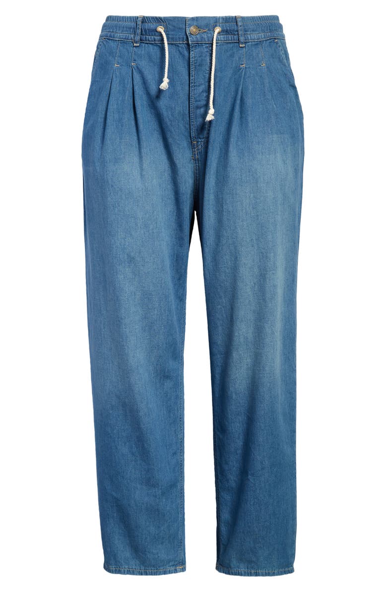 Free People We the Free Luna Denim Tie Waist Pants, Alternate, color, 