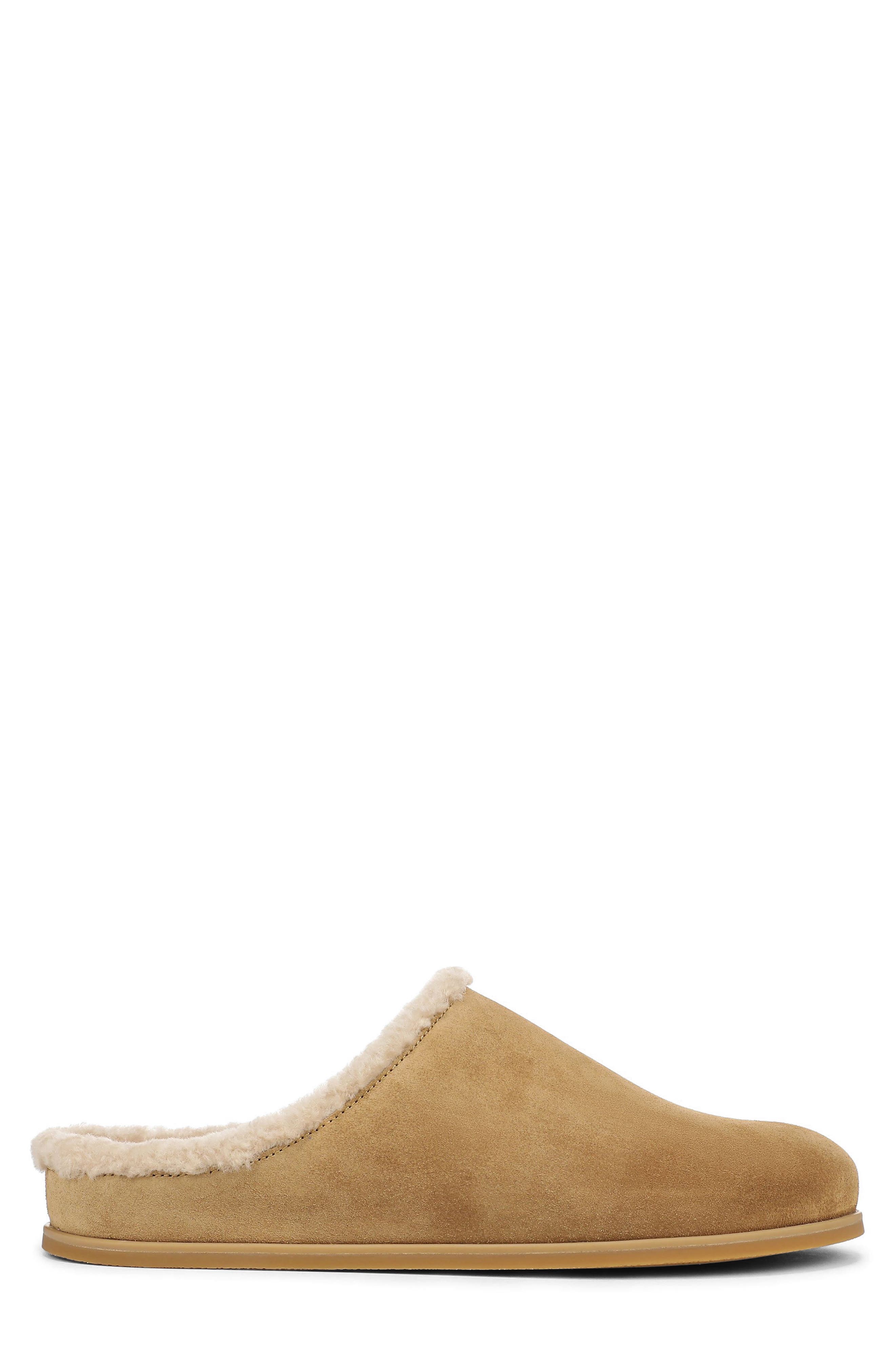 Leo Genuine Shearling Scuff Slipper, Alternate, color, HONEY BROWN