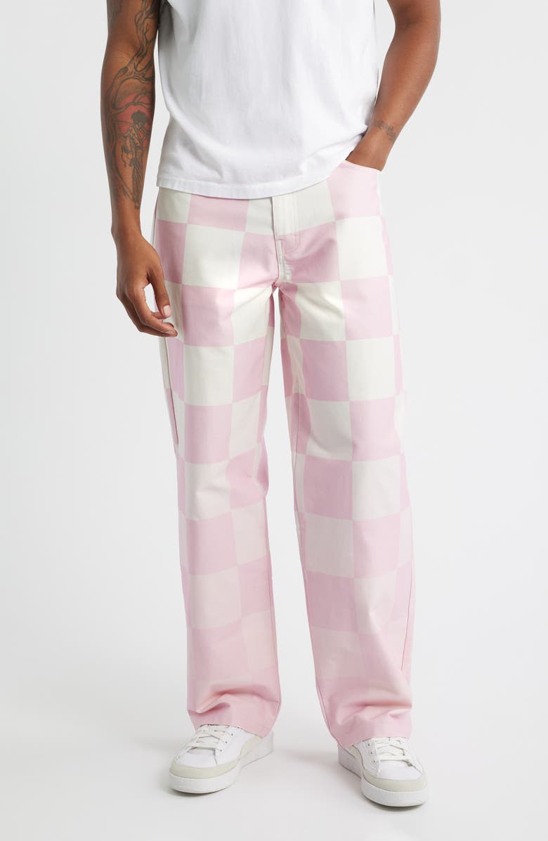 SANTO STUDIO Palermo Milano Checkerboard Pants, Main, color, Gratitude Pink