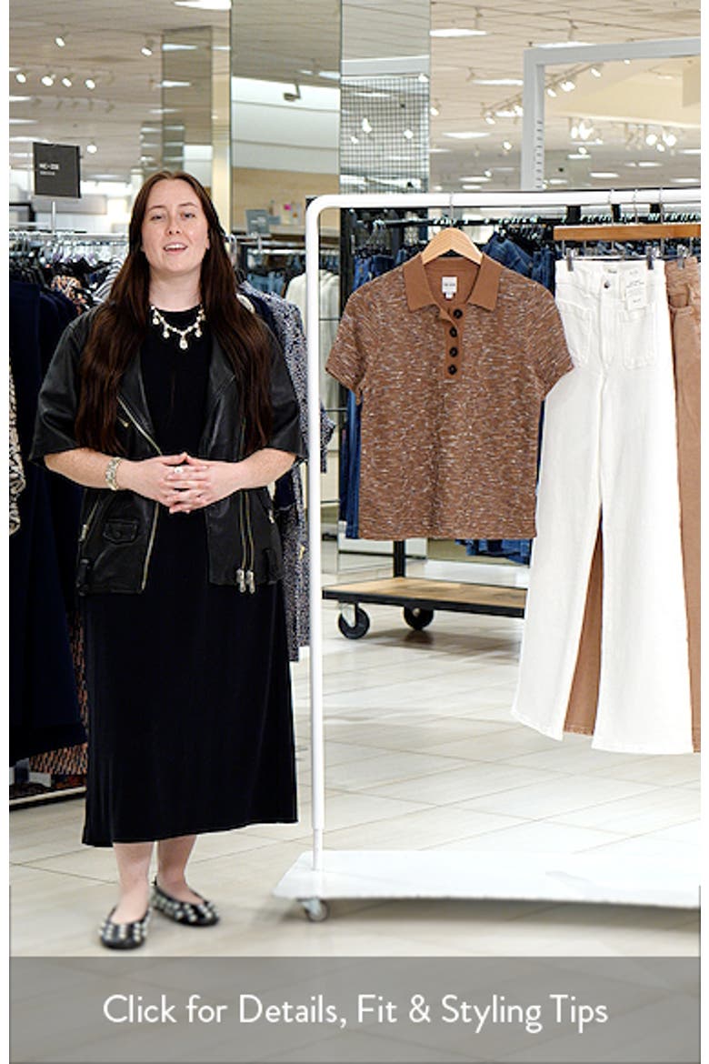 Swirl Jacquard Polo Sweater video