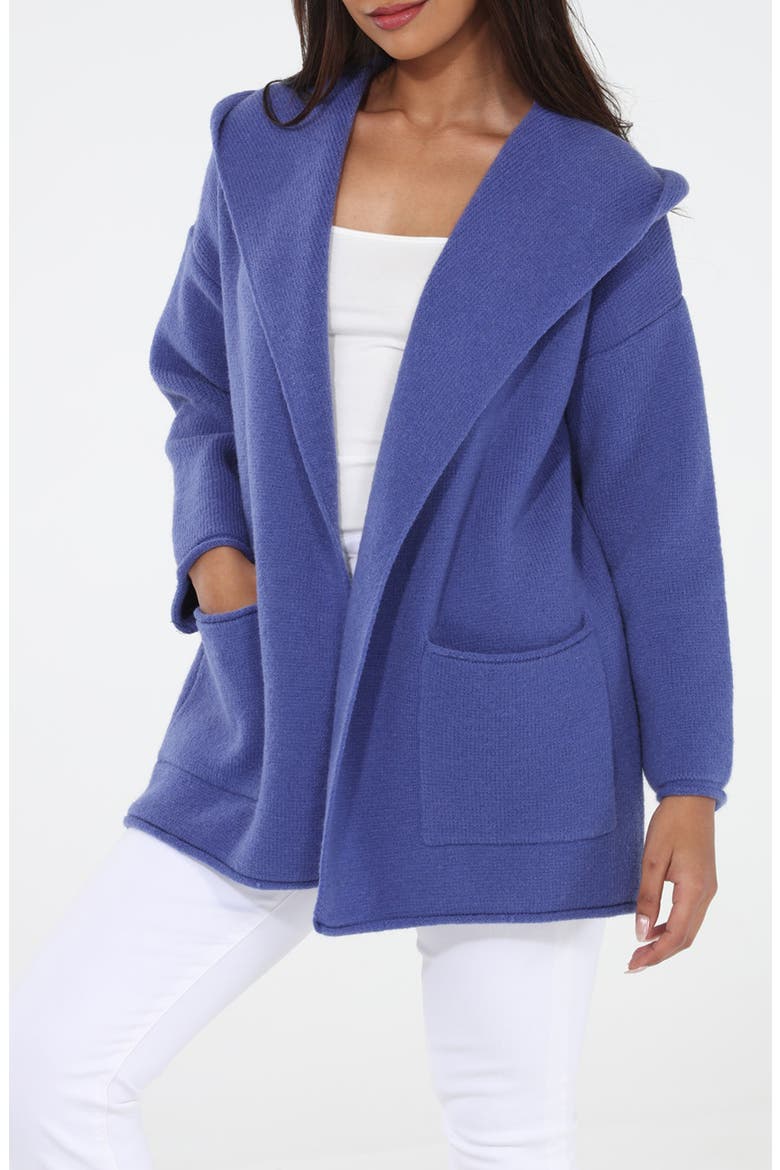 Hooded Coatigan, Main, color, BLUE