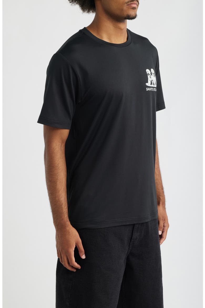 Thugs Need Hugs Graphic Tech T-Shirt, Alternate, color, BLACK