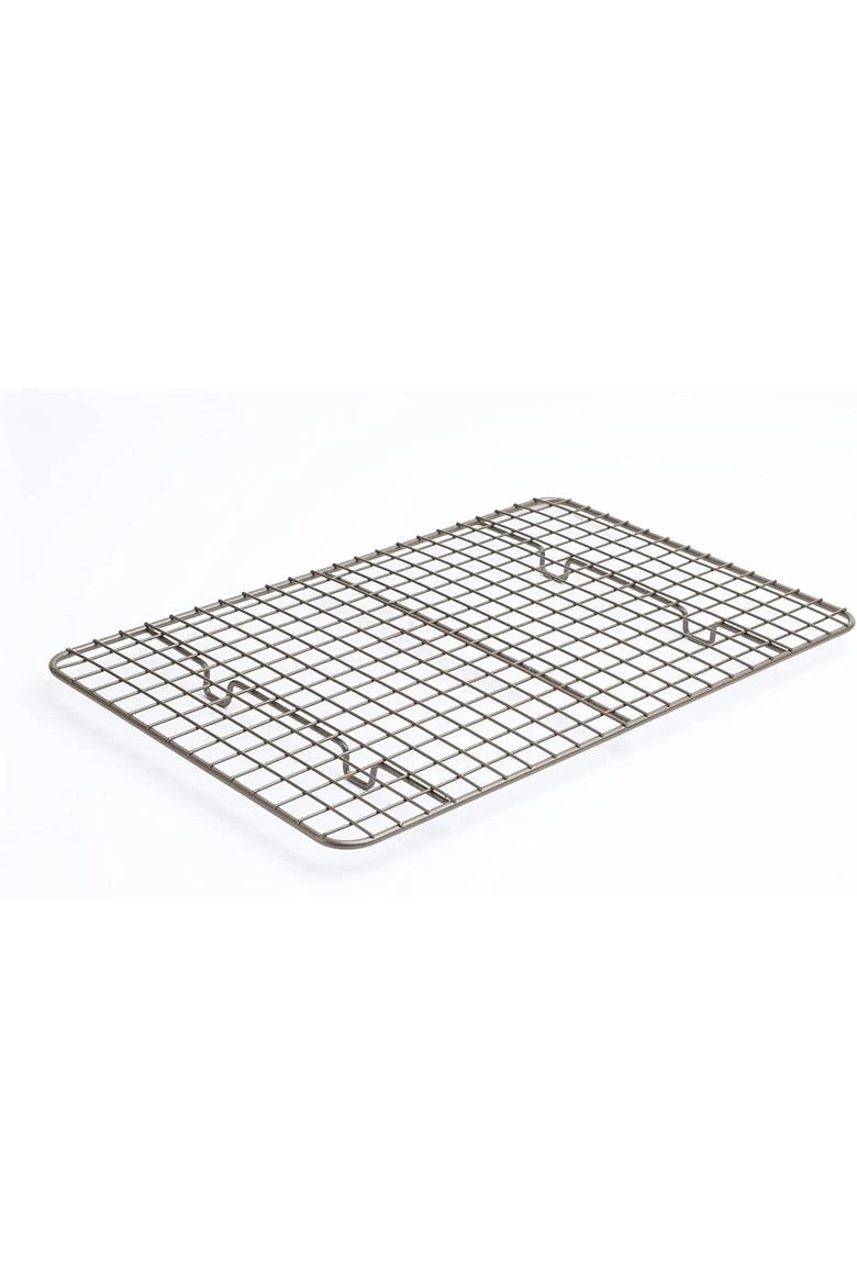 14 x 9.25-Inch Rectangular Steel Nonstick Cooling Rack, Main, color, Brown