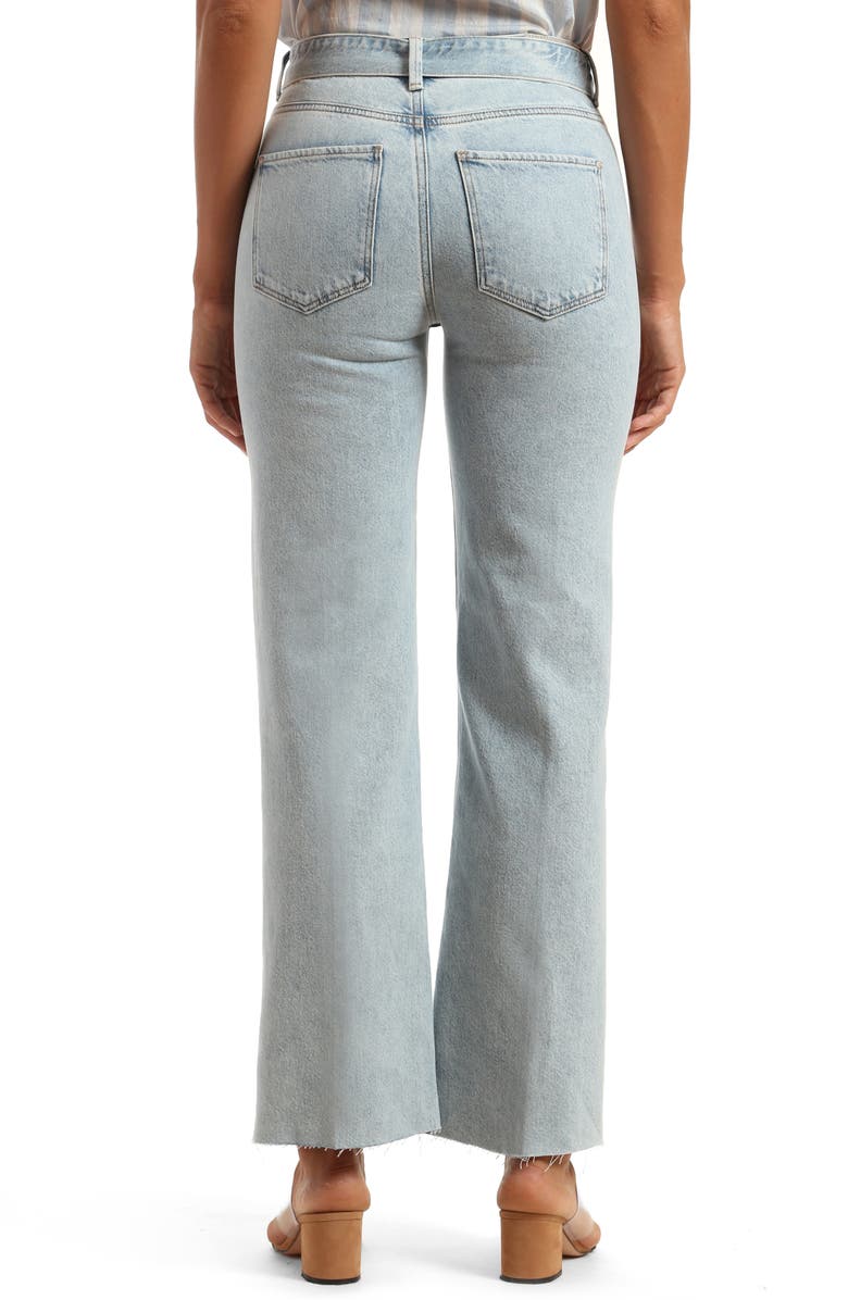 Mavi Jeans Joy Belted Wide Leg Raw Hem Jeans, Alternate, color,