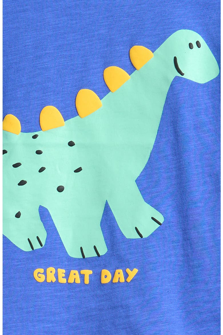 Kids' Dinosaur Graphic T-Shirt & Shorts Set, Alternate, color, BLUE