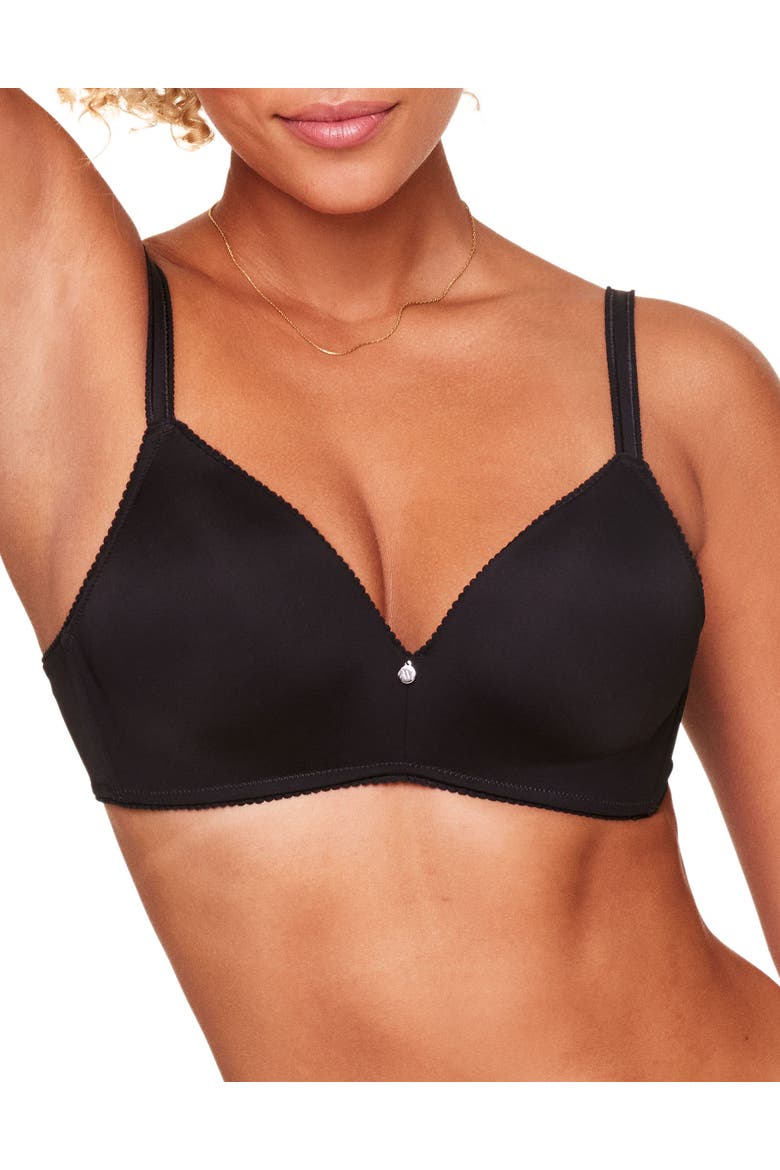 Jeannette Push Up Demi Bra, Alternate, color, Black
