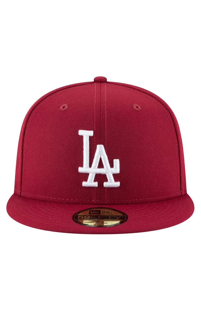 New Era Men's New Era Red Los Angeles Dodgers 2024/25 Back to Back Champions Circle Side Patch Fitted 59FIFTY Hat, Alternate, color, Red